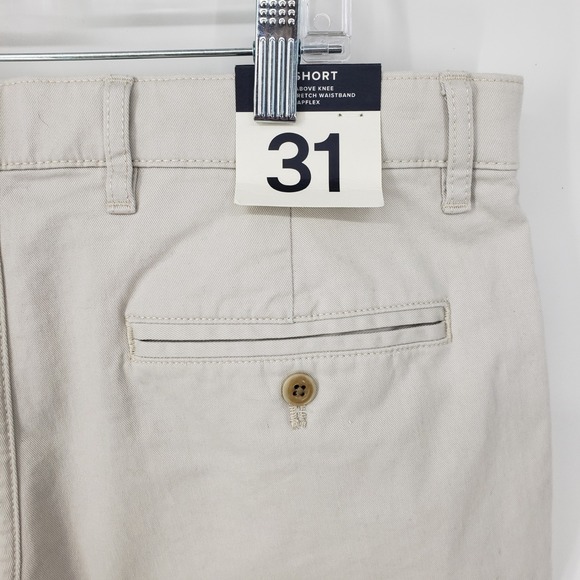 GAP Men's Khaki Shorts Stretch Comfort Waistband 8 Inch Inseam Size 31 Tan - Picture 6 of 8